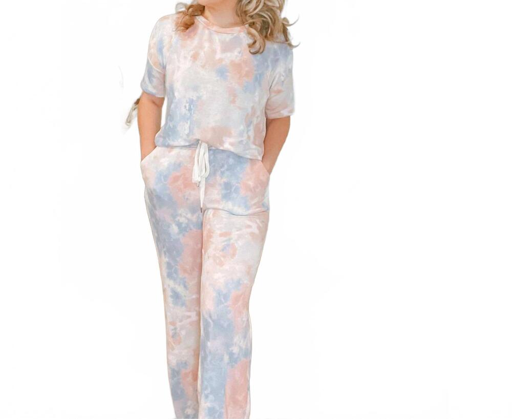 NEW WHITE BIRCH cotton candy lounge set in blue/pink